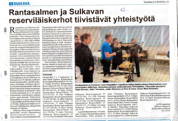 Vierailimme Rantasalmella 18.3. Jari Kemppainen teki jutun niin Rantasalmen kuin Sulkavankin lehteen.
